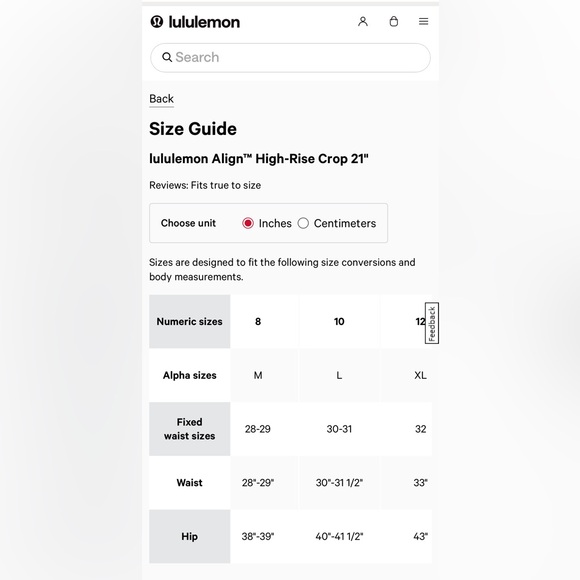 NWOT lululemon Align High-Rise Crop 21" Sz 8 - Picture 13 of 13